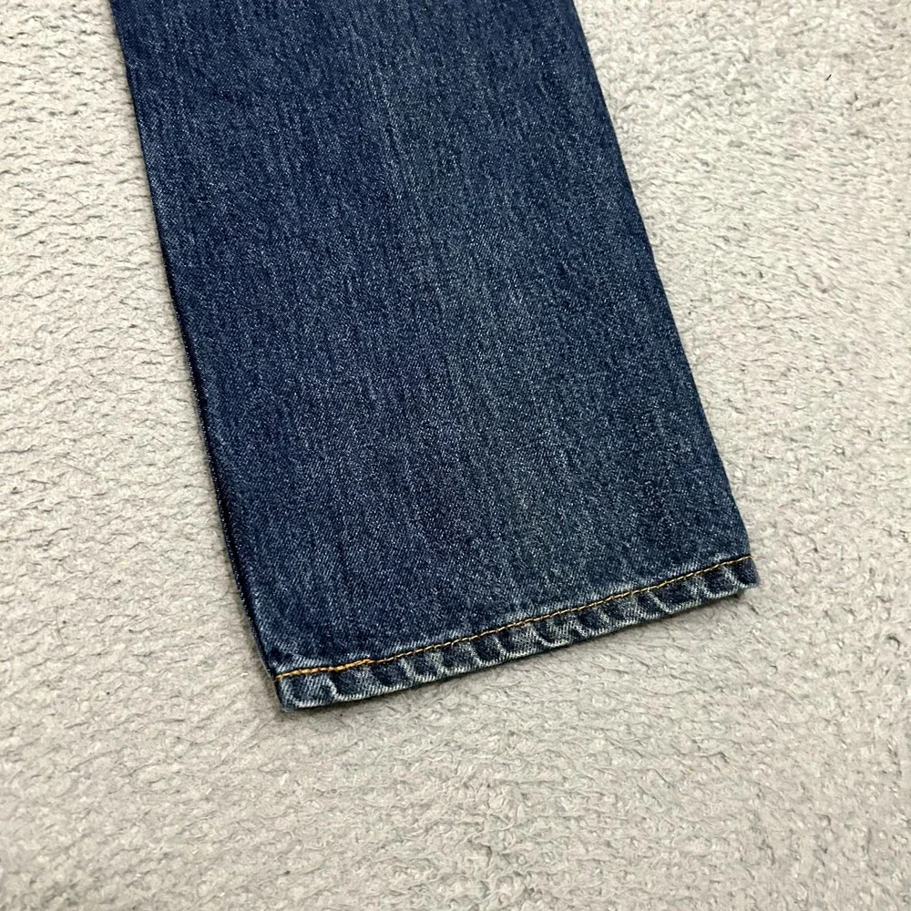 Levis Jeans Mens 36x32‎ Blue Denim 505 Regular Straight American Work Wear Dark